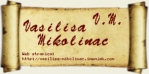 Vasilisa Mikolinac vizit kartica